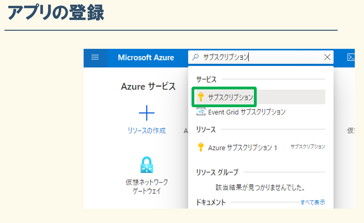 Azureに登録したアプリへの閲覧者権限の割り当て 画像１